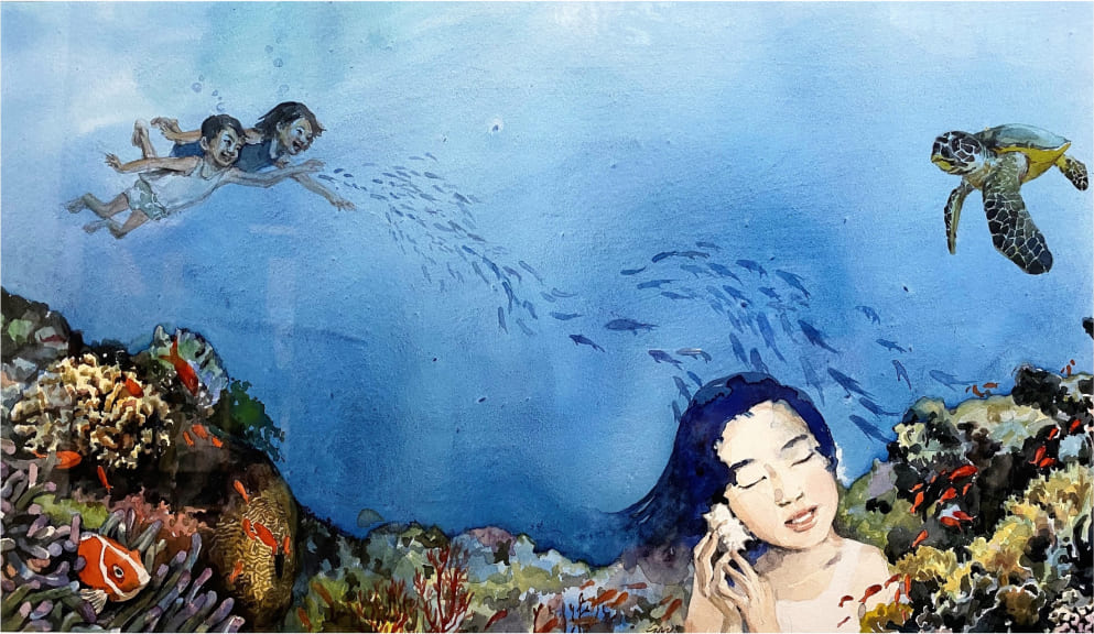 바다 귀 귀울여봐요